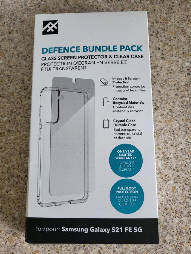 Preview of the first image of Zagg Defence Bundle Pack Glass Screen Protector & Clear Case.