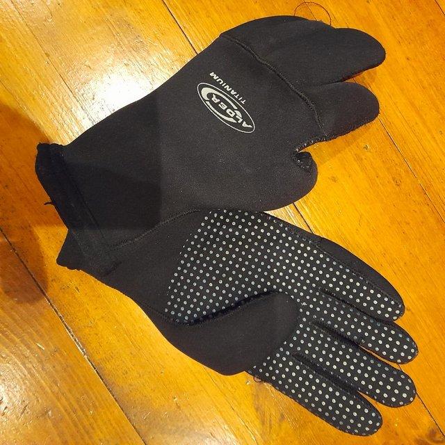 Preview of the first image of Alder Titanium gloves to keep hands warm & dry..