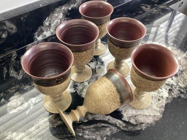 Image 2 of Potterybeautiful drinking goblets