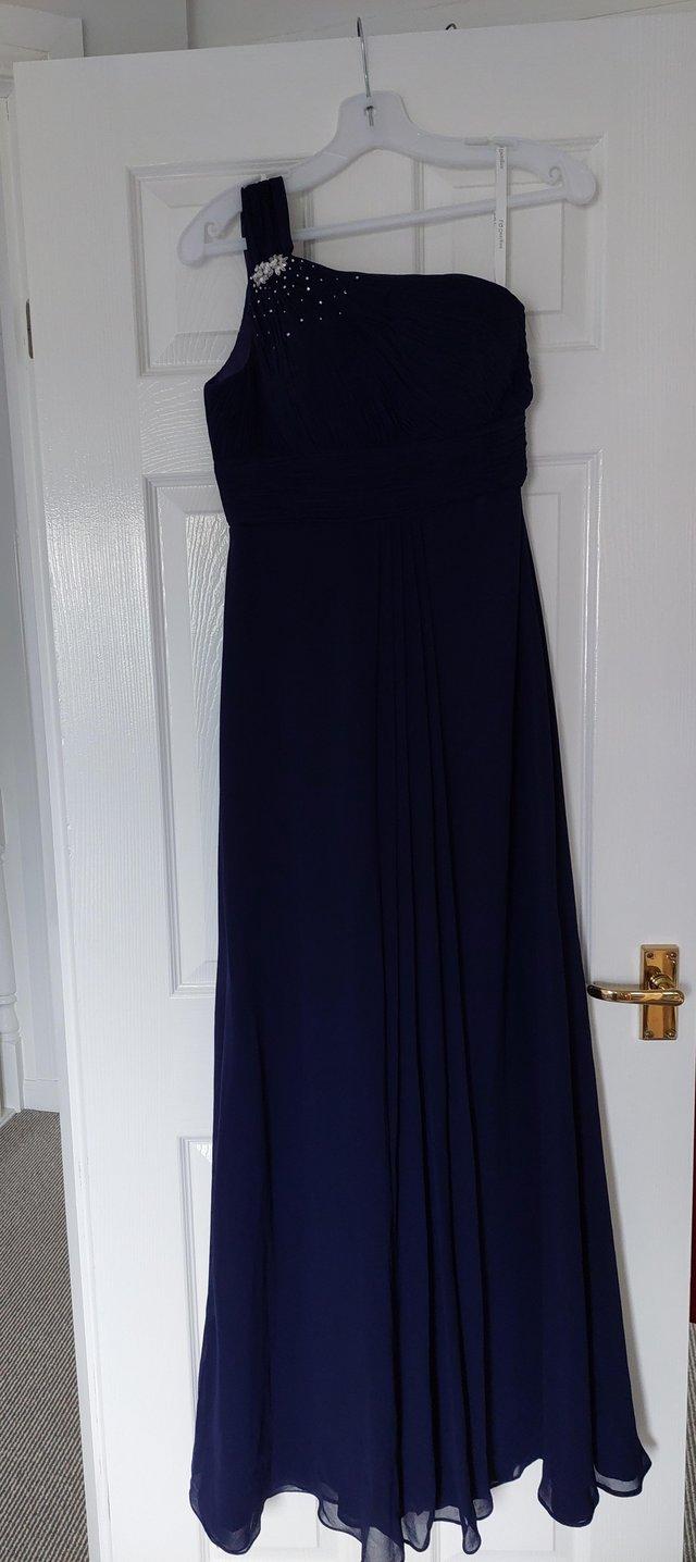 Preview of the first image of Evening/bridesmaid dress. Long dress, indigo blue.