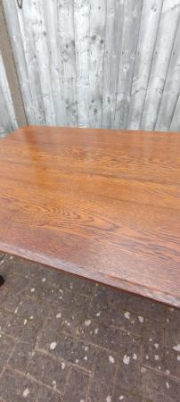 Image 2 of Victorian Farmhouse dining table 1930's Antique