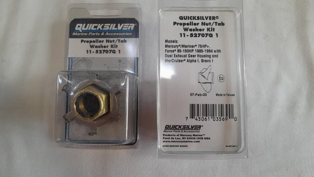 Image 1 of Quick Silver - Propeller Nut/tab washer kit