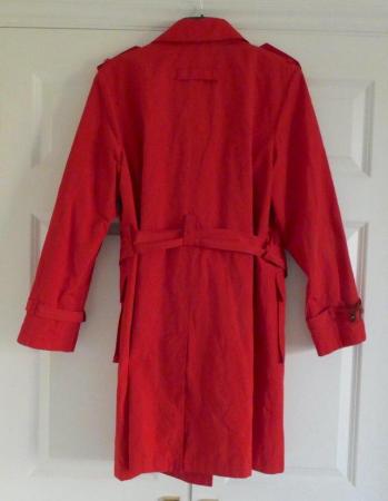 Image 2 of Paula Costello red trench coat with pockets