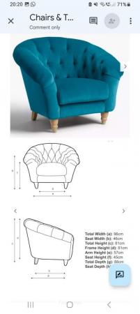 Image 3 of Cupcake Armchair Peacock blue by Loaf at John Lewis