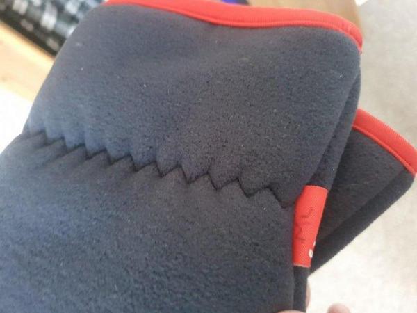 Image 1 of Flexitog Blue and Red Fleece Lined Mittens Gloves