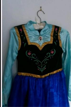 Image 2 of Anna dress Frozen costume 9-10years like NEW