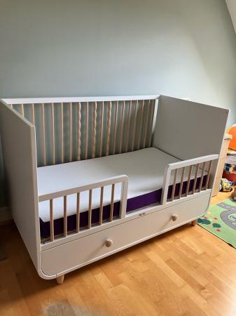 Image 1 of IKEA Myrlla cot bed with optional Snüz mattress