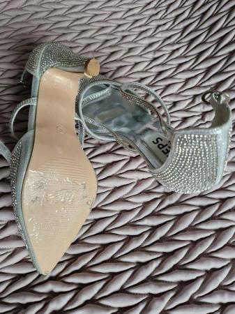 Image 3 of Deeps of London silver evening shoes