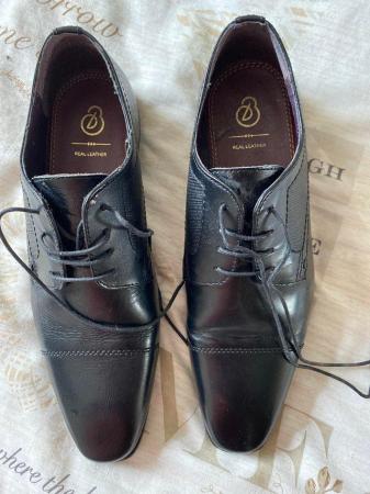Image 1 of Mens real leather lace up shoes with side pattern