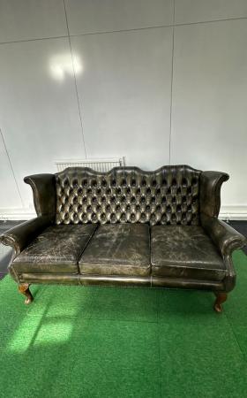 Image 3 of Chesterfield Leather Sofa