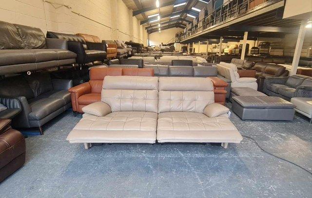 Image 2 of La-z-boy Knoxville cream leather electric 3 seater sofa