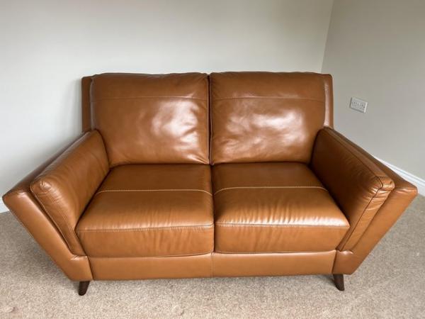 Image 3 of Sofology Fellini Tan 2 Seater Leather Sofa