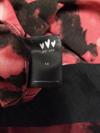 Image 14 of New Marks and Spencer Per Una Black Red Skirt Size 14