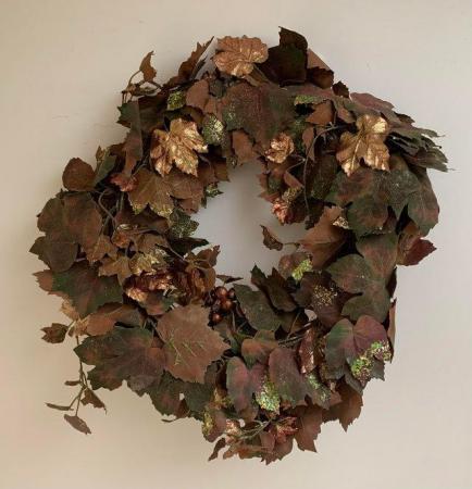 Image 1 of Wreath with leaves and berries
