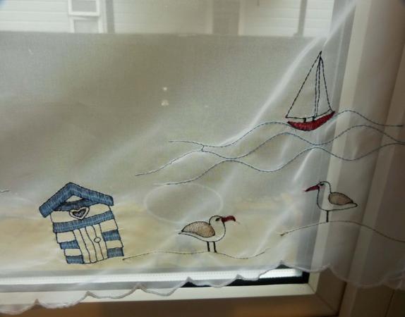 Image 1 of Cafe style voile curtains, kitchen, bathroom