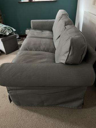 Image 2 of Ektorp grey sofa 3 seater ikea