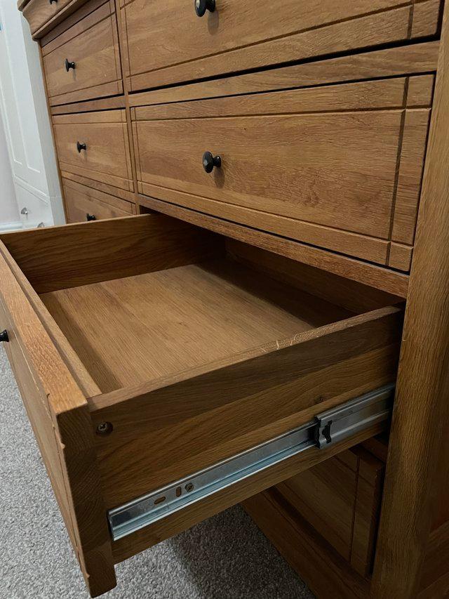 Preview of the first image of Large chest of draws-Solid oak high quality furniture.