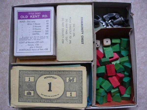 Image 2 of Vintage Monopoly one missing card