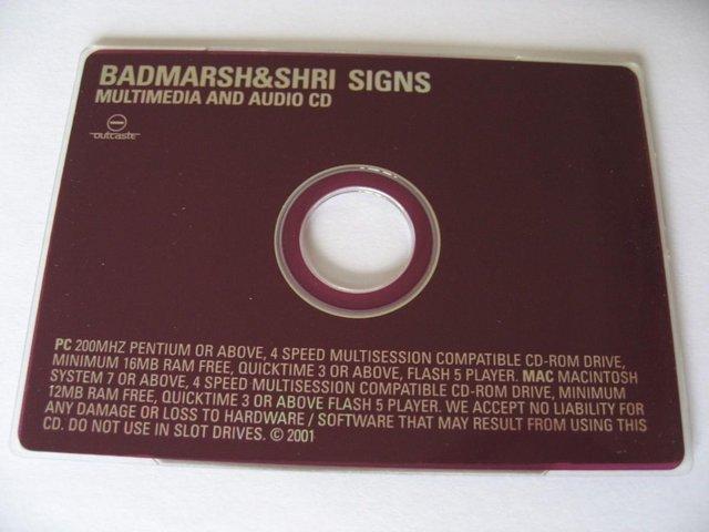 Preview of the first image of Badmarsh&Shri – Signs – Credit Card Size Multimedia & Audio.