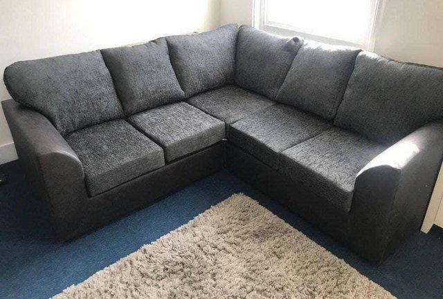 Image 1 of Byron 2 corner 2 sofa in Reno grey with grey carlton