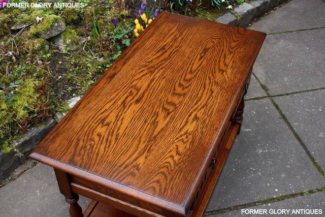 Image 6 of OLD CHARM LIGHT OAK TWO DRAWER COFFEE TABLE TV UNIT STAND