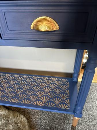 Image 3 of Console table blue and gold