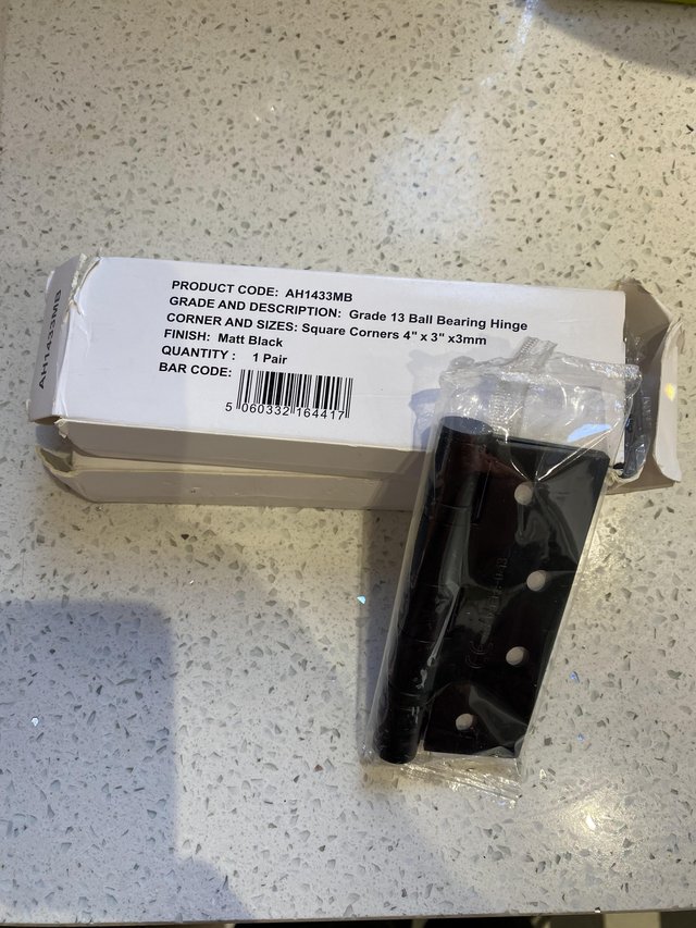 Preview of the first image of NEW Black Ball Bearing Hinge x4.