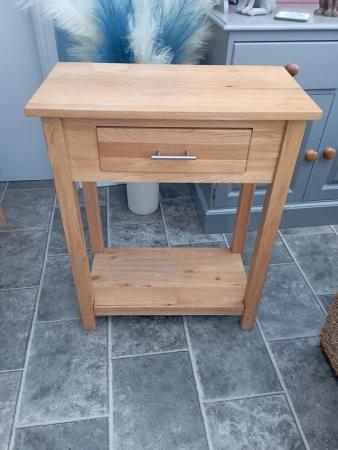 Image 1 of Solid oak console table