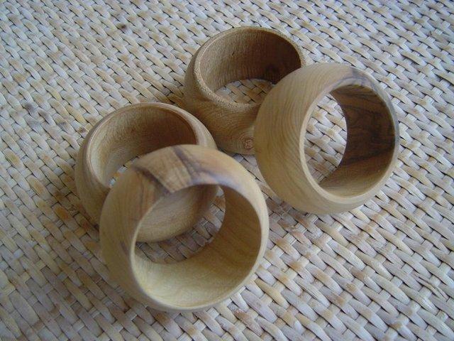 Preview of the first image of Napkin Rings made of natural wood.