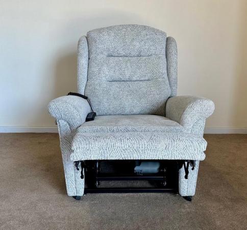 Image 6 of PRIDE ELECTRIC RISER RECLINER DUAL MOTOR GREY CHAIR DELIVERY