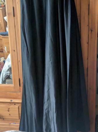 Image 3 of Black satin c;assic long dress size 20 by Eliza J