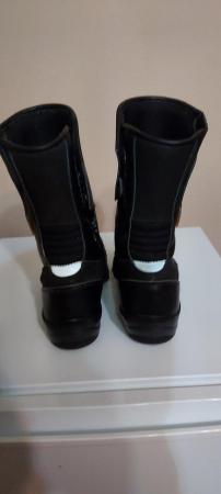 Image 1 of LADIES MOTORCYCLE BOOTS SIZE 5/38, BLACK.
