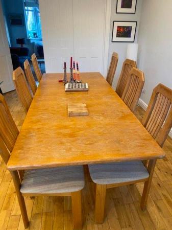Image 4 of 1970s dining table and 8 chairs