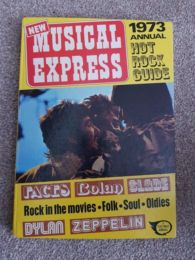 Preview of the first image of New Musical Express (NME) 1973 annual.