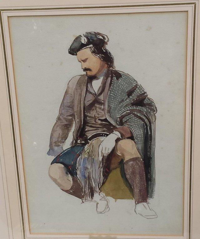 Preview of the first image of William Collingwoo-Smuth, Watercolour Painting of a Scottish.