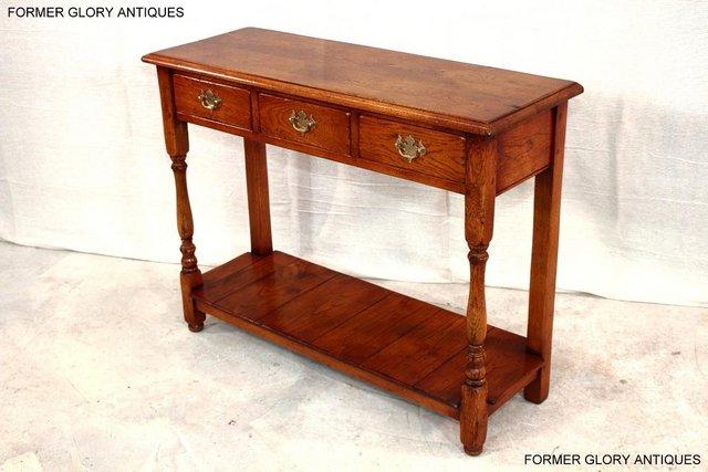 Image 103 of SOLID OAK HALL LAMP PHONE TABLE SIDEBOARD DRESSER BASE STAND