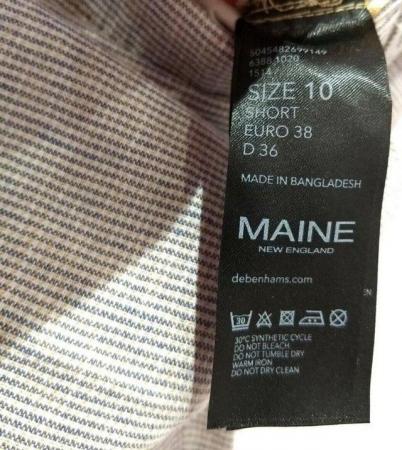 Image 5 of Women's Maine New England Check Linen 10 Petite Trousers