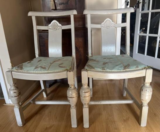 Image 2 of 2x solid antique rare dining chairs for sale
