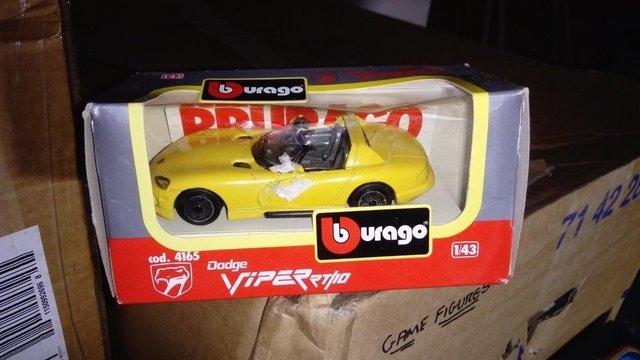 Preview of the first image of Burago Dodge Viper yellow sport.