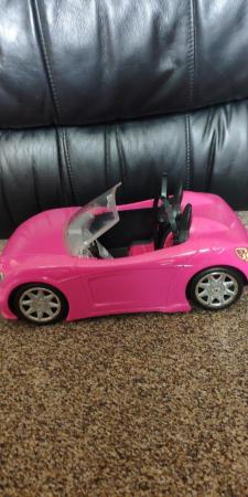 Image 1 of Barbie car with adjustable seat belts, moveable wheels etc