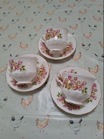 Image 2 of Bone China "Gainsborough" Cups and Saucers