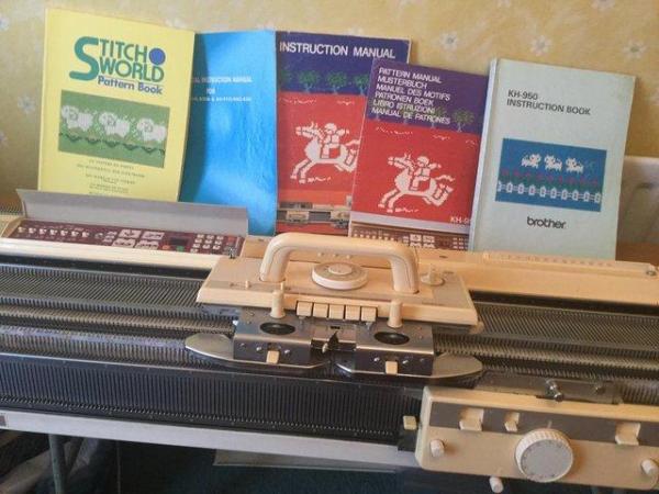 Image 1 of Brother Electronic Knitting Machine, ribber and wool