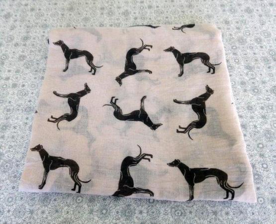 Image 2 of CREAM GREYHOUND/WHIPPET SCARF/SHAWL and JOURNAL/NOTEBOOK