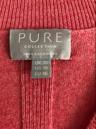 Image 2 of Pure Collection V-neck Pink Jumper