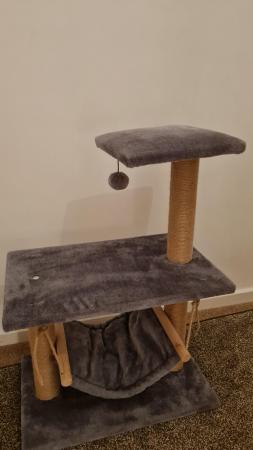 Image 2 of Cat scratch post with hammock