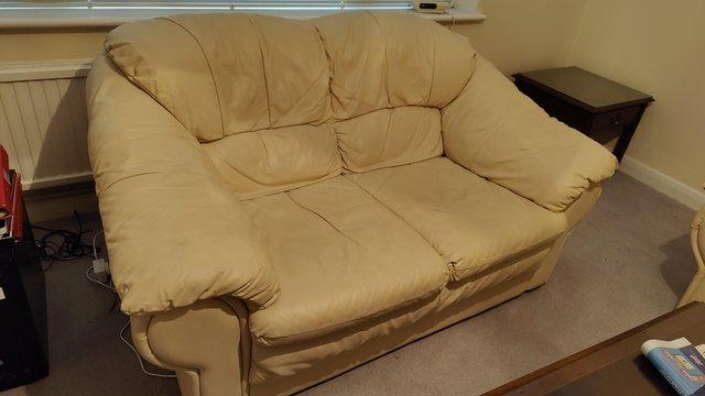 Image 1 of 2 seater leather sofa - excellent condition