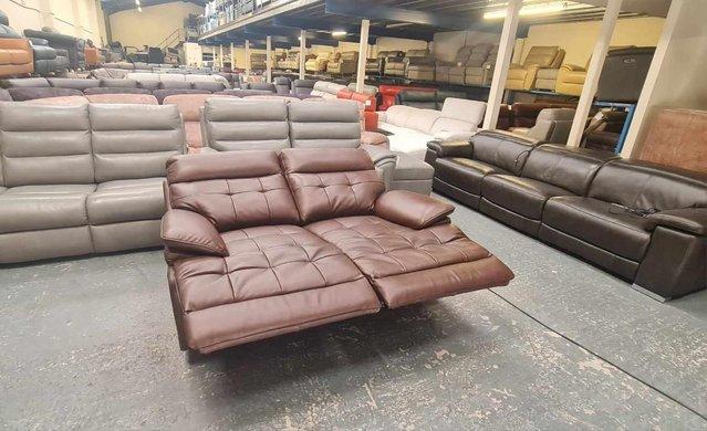 Image 7 of La-z-boy Knoxville brown leather recliner 2 seater sofa