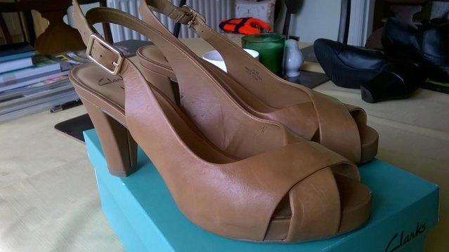 Preview of the first image of CLARKS all leather sandals  - size 39/6.