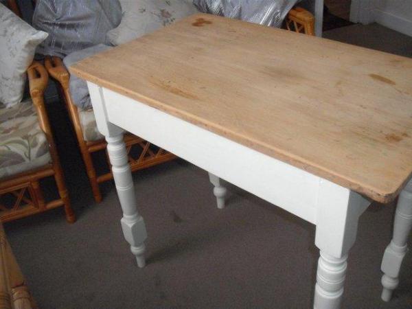 Image 2 of Vintage Old Pine Table 1900's Era (top needs attaching)