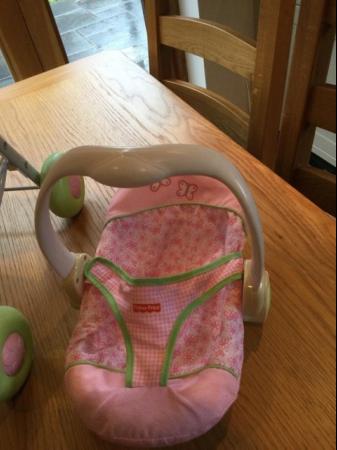 Image 3 of Fisher Price dolls buggy, car seat and changing bag